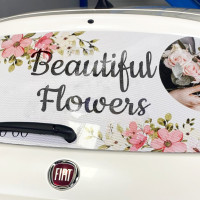 Mikroperforierte Autoaufkleber