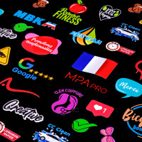 Individuell geformte Aufkleber