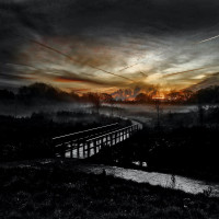 Nachtlandschaft-Panorama-Tapete