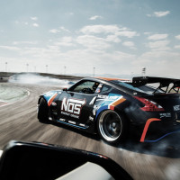 Nissan Drift Auto Panorama-Hintergrundbild