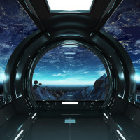 Panoramatapete Raumschiff