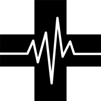 Krankenhaus-Logo-Kreuz-Sichtschutzfolie
