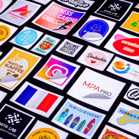 Halbschnitt-Aufkleber