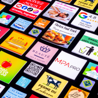 Quadratische Aufkleber