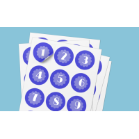 Nummerierte Aufkleber