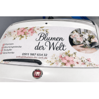 Mikroperforierte Autoaufkleber