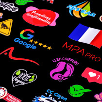 Shaped sticker without white margin