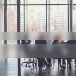 Verdunkelungsfolie in Streifen