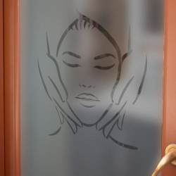 Massage-Logo, Sichtschutzfolie, Fensterfolie
