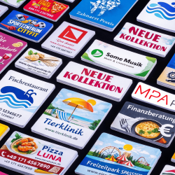 Rechteckige Aufkleber mit abgerundeten Ecken