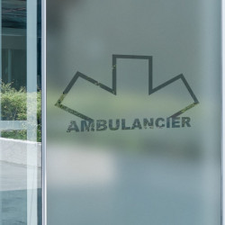 Logo für Krankenwagenfahrer 3 Sichtschutz-Fensterfolie