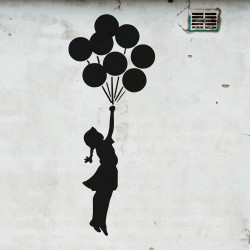 Banksy Panoramatapete - Das Mädchen mit den Luftballons