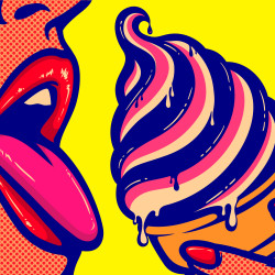Pop-Art-Tapete „Sexy Ice Panoramic“ Pop-Art-Tapete „Sexy Ice Panoramic“