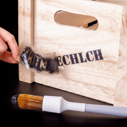 Klebeschrift als Schablone