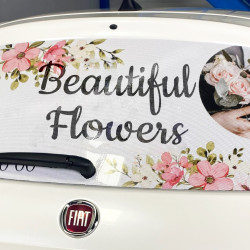 Mikroperforierte Autoaufkleber