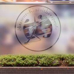 Physiotherapeut Logo Datenschutz Fensterfolie