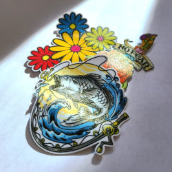 Aufkleber mit Goldglitter