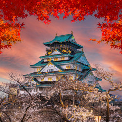 Japanischer Tempel-Panorama-Hintergrundbild Japanischer Tempel-Panorama-Hintergrundbild