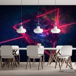 Panoramatapete Galaxie Neon