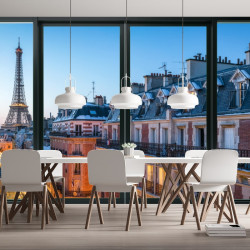 Blickfang-Fenster-Panorama-Tapete für Paris