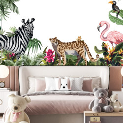 Panoramatapete Dschungel Tiere 2