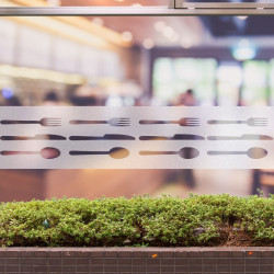 Restaurantbesteck Sichtschutz-Fensterfolie