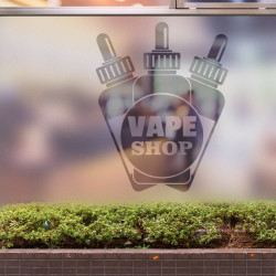 Vape Shop Sichtschutzfolie