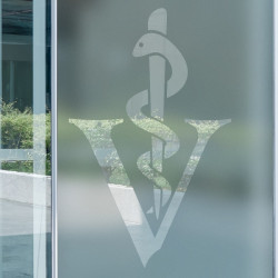 Caduceus Veterinary Logo Sichtschutzfolie