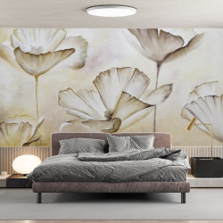 Gemalte Blumen Panoramatapete