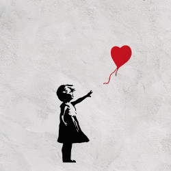 Banksy Panoramatapete - Das Mädchen mit dem Ballon 2