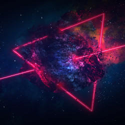 Panoramatapete Galaxie Neon