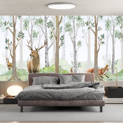 Waldtiere 3 Panoramatapete