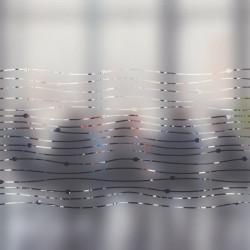 Wellenmuster mit Tupfen Sichtschutz-Fensterfolie