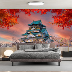 Japanischer Tempel-Panorama-Hintergrundbild