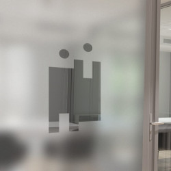 Stopfmaschine, Anwaltslogo, Sichtschutzfolie für Fenster