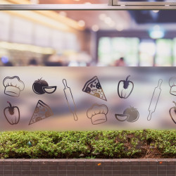 Pizzeria Sichtschutz-Fensterfolie