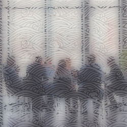 Nippon-Wellenmuster Sichtschutz-Fensterfolie