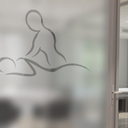 Massage Logo 2 Sichtschutz-Fensterfolie