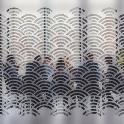 Japanisches Wellenmuster Sichtschutzfolie 2