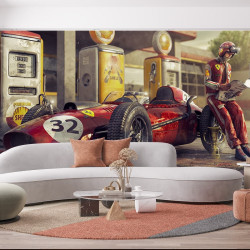 F1 Ferrari Vintage-Panorama-Tapete