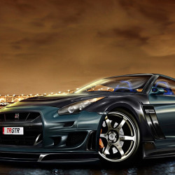 Nissan GTR Panorama-Hintergrundbild
