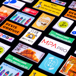 Rechteckige Aufkleber