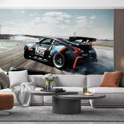 Nissan Drift Auto Panorama-Hintergrundbild