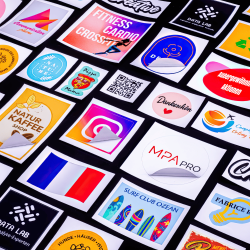 Halbschnitt-Aufkleber