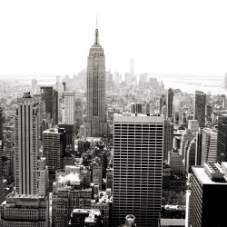 City New York Schwarz-Weiß-Panorama-Tapete City New York Schwarz-Weiß-Panorama-Tapete