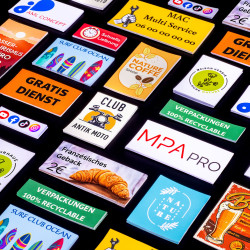 Rechteckige Aufkleber