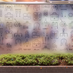 Osteopathie Kinesitherapie Muster Sichtschutzfolie