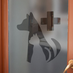 Tierklinik 2 Logo Sichtschutz-Fensterfolie