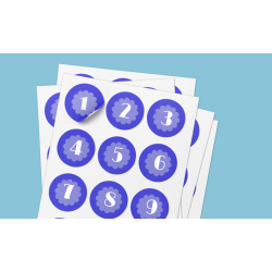 Nummerierte Aufkleber