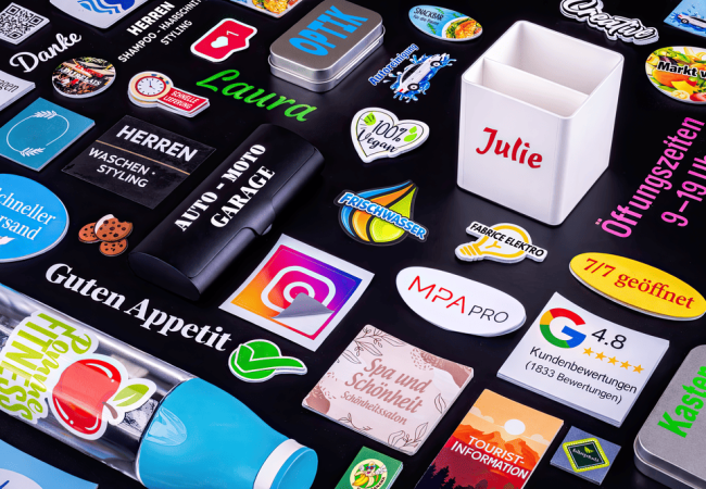 Maßgeschneiderte Aufkleber